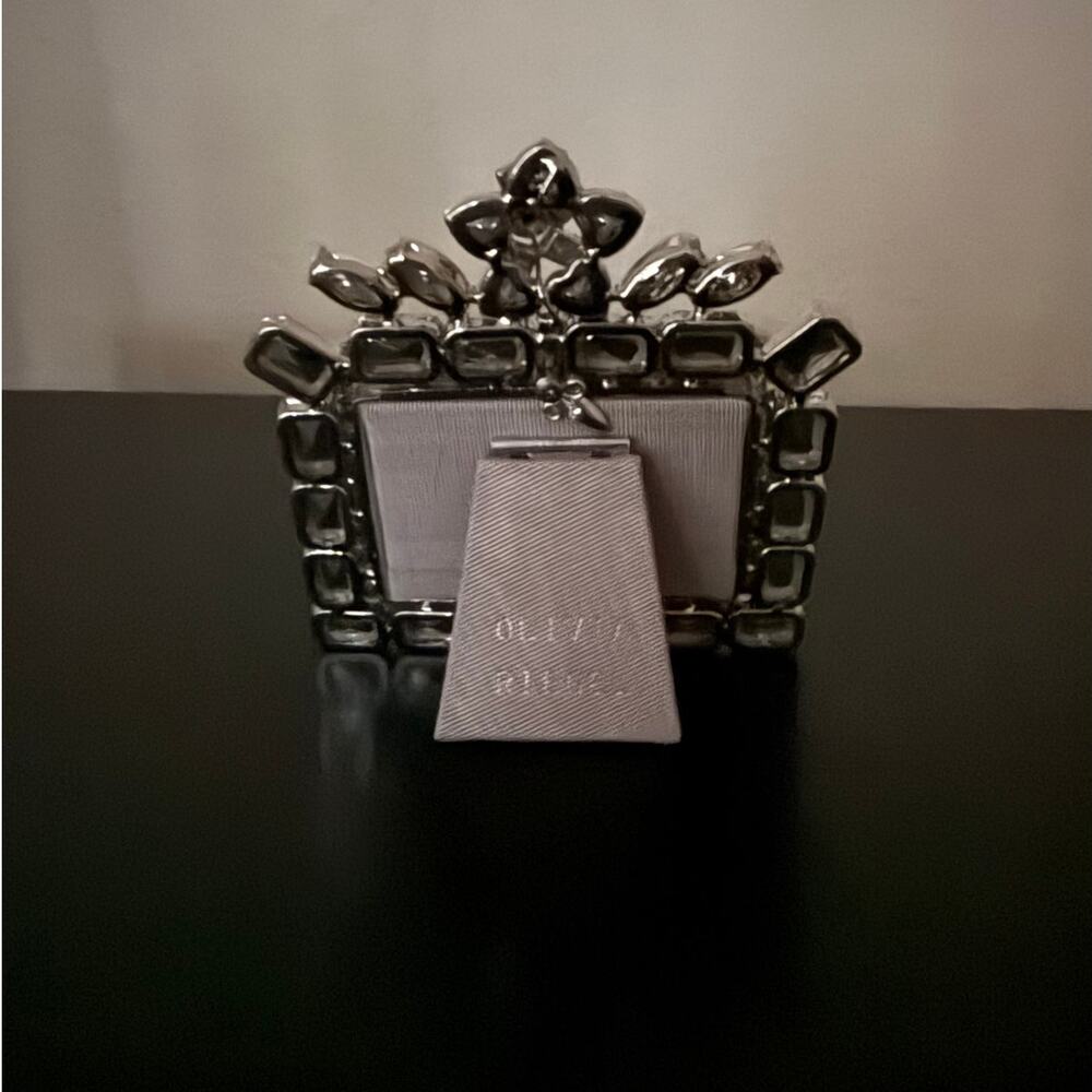Olivia Riegel Tiara Swarovski Crystal 2x3 Photo Frame, with Original Box Rare - Picture 3 of 8